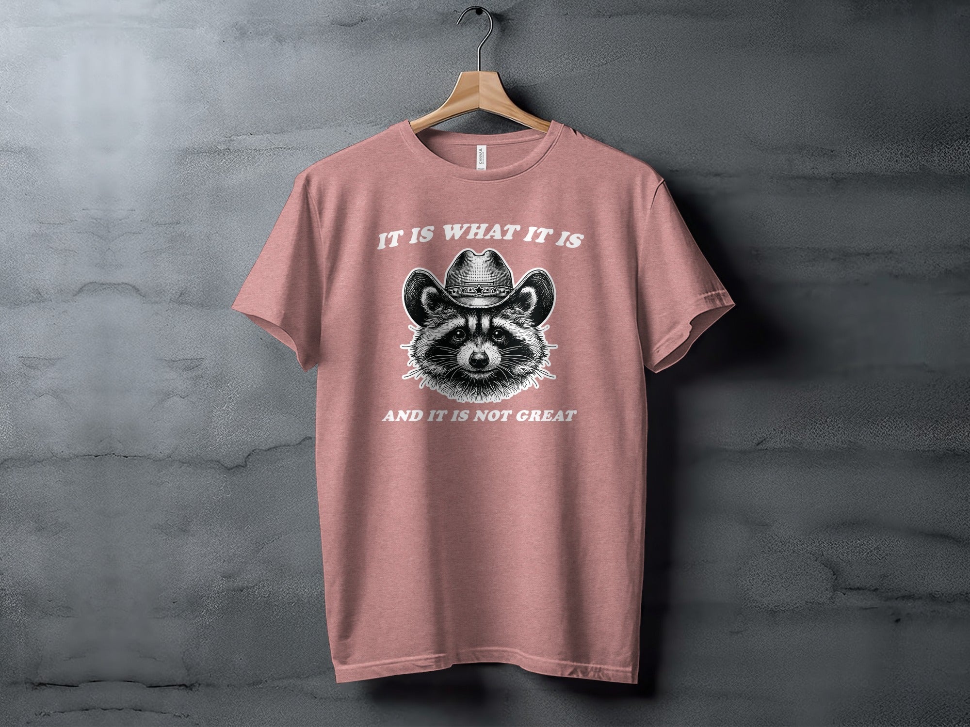 Bandit Cowboy Raccoon Graphic Animal Fashion Western T-Shirt