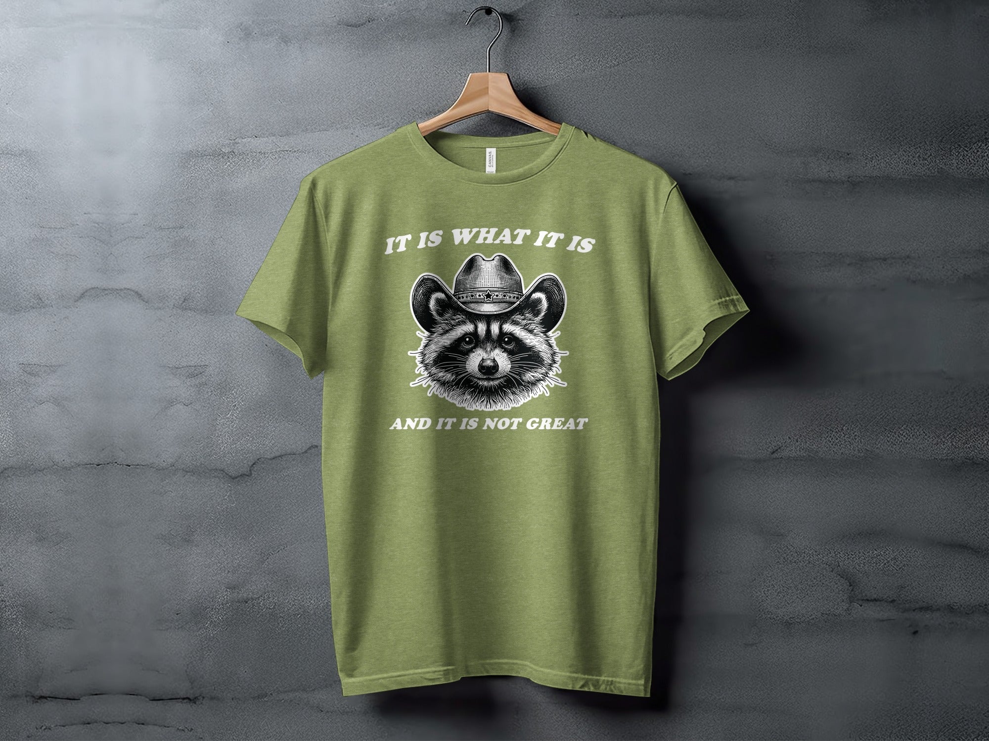 Bandit Cowboy Raccoon Graphic Animal Fashion Western T-Shirt