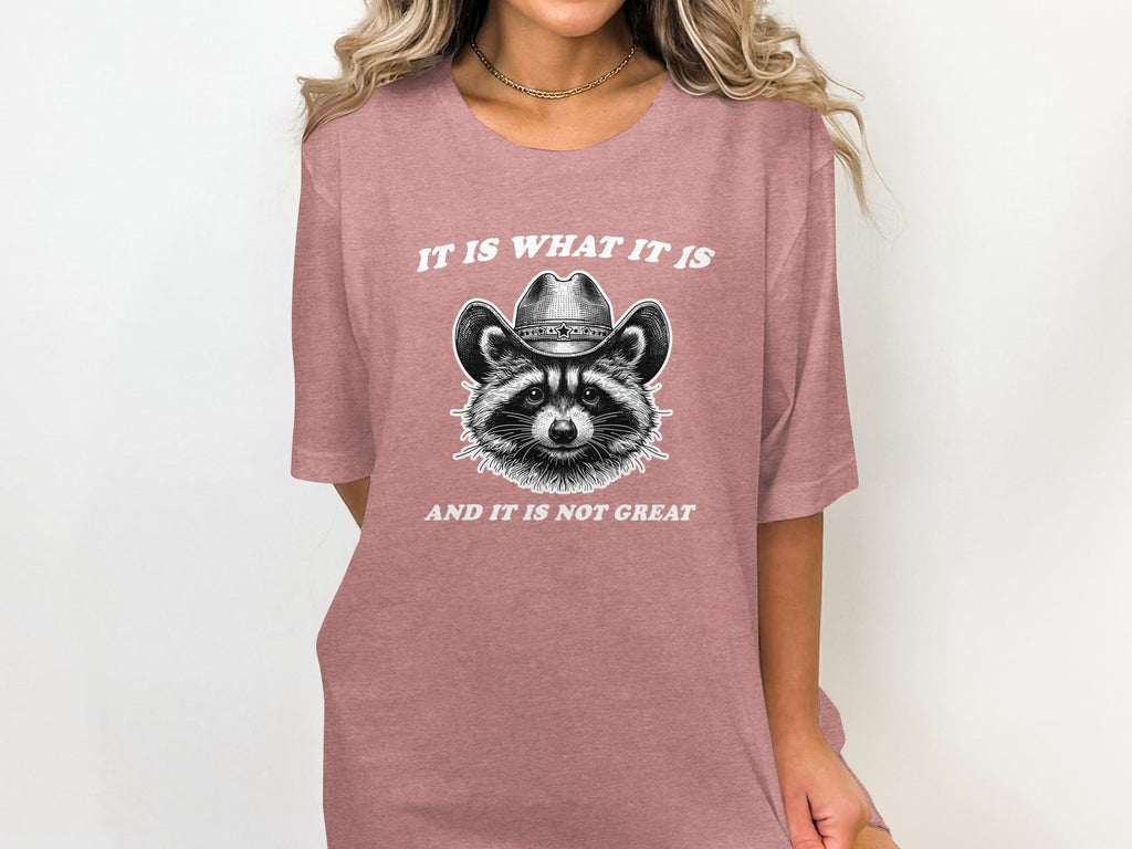 Bandit Cowboy Raccoon Graphic Animal Fashion Western T-Shirt