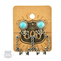 Western barbed wire aztec earring