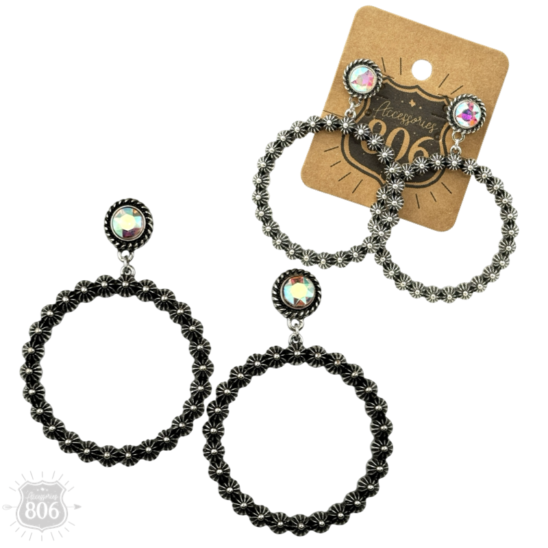 Western concho berry earring