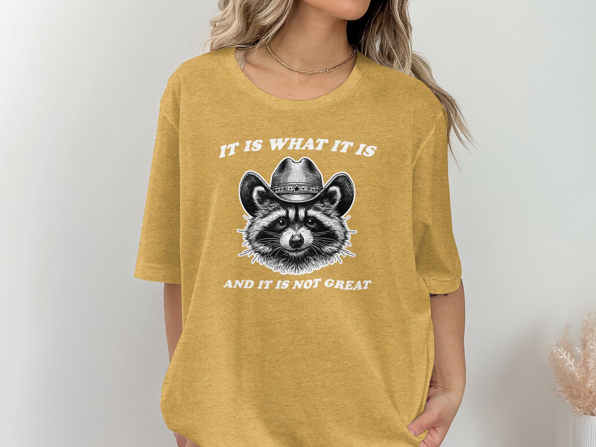 Bandit Cowboy Raccoon Graphic Animal Fashion Western T-Shirt