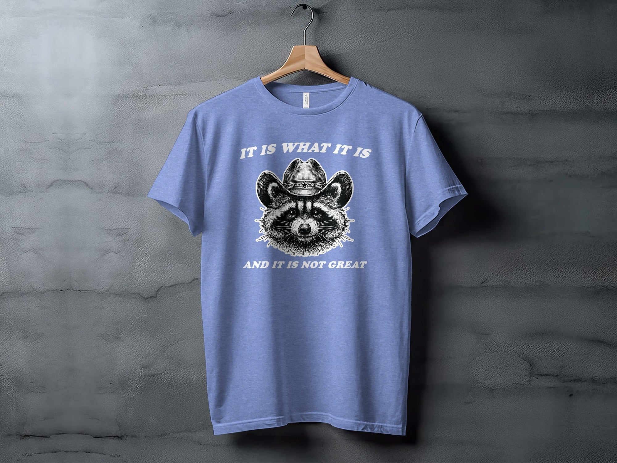 Bandit Cowboy Raccoon Graphic Animal Fashion Western T-Shirt