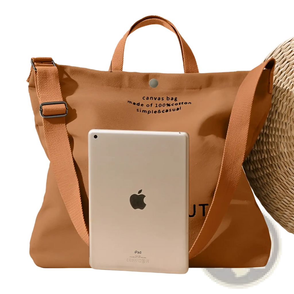 High End Large Capacity Black Canvas Tote Bag