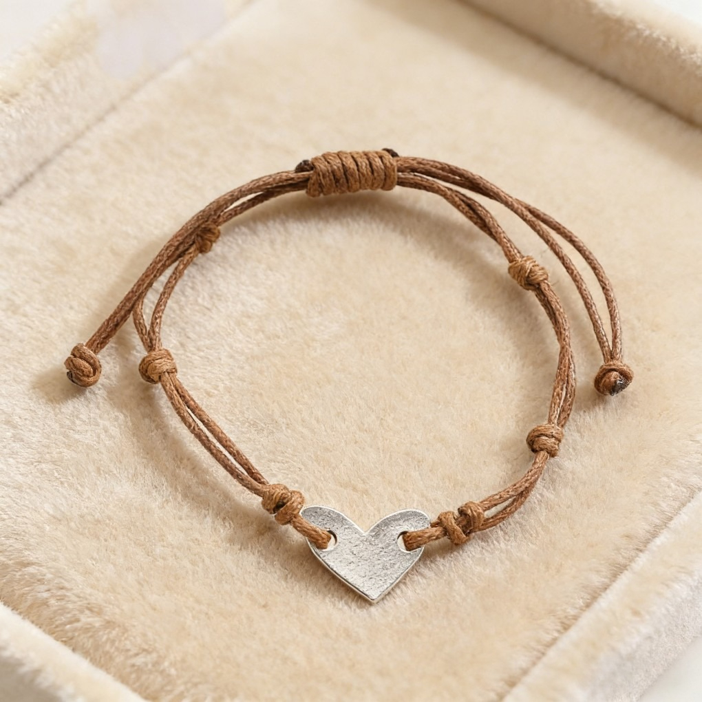Vintage Western Cowboy Heart Leather Braided Bracelet