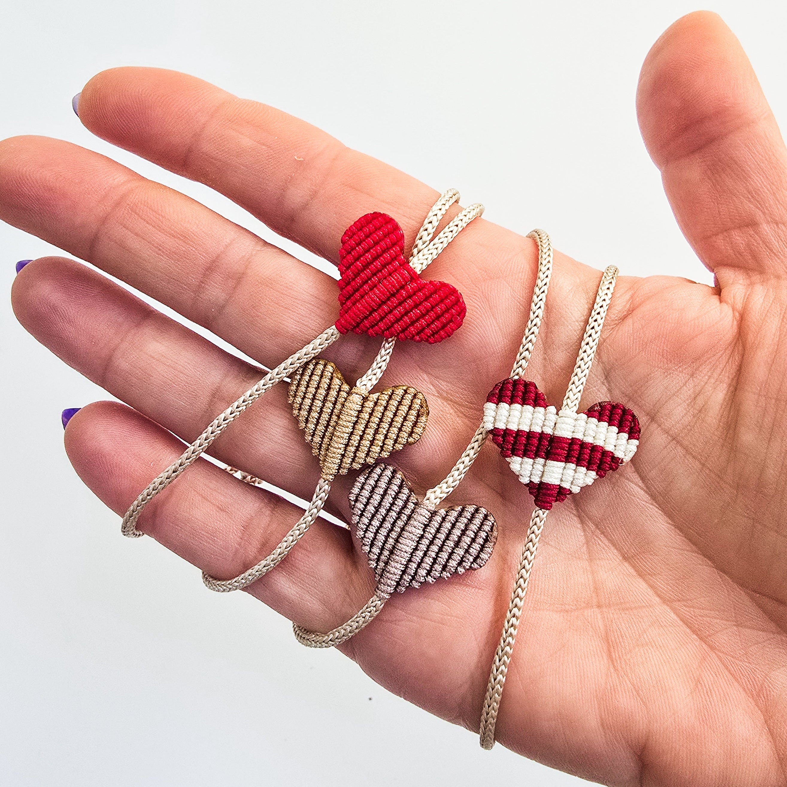 Heart Macrame Adjustable Bracelet